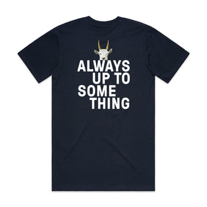 Mountain Goat Always Up To Something Tee Navy