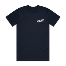Load image into Gallery viewer, Mountain Goat Always Up To Something Tee Navy