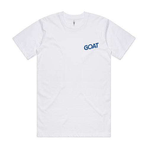 Mountain Goat Always Up To Something Tee White